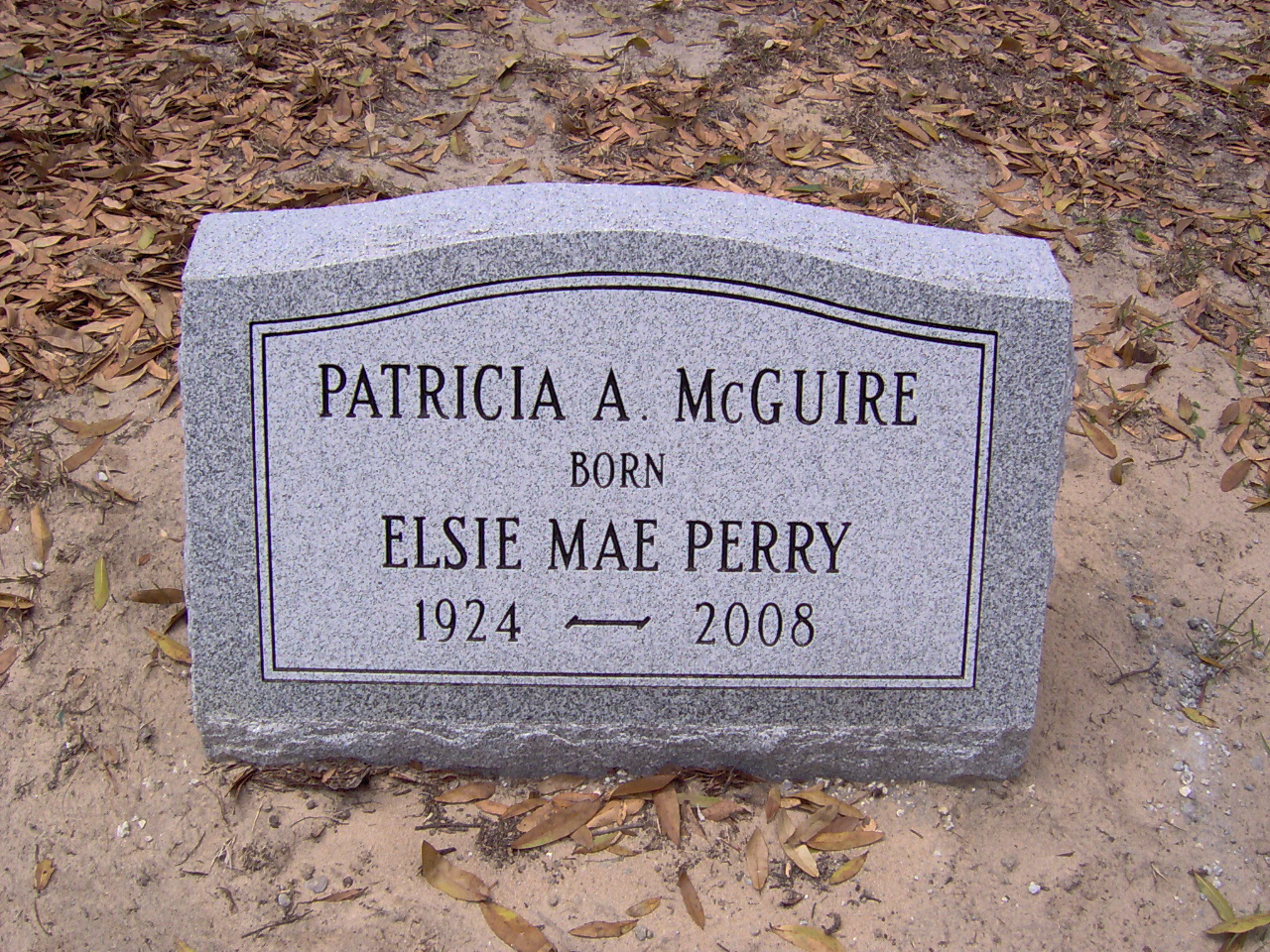 Headstone for McGuire, Patricia A